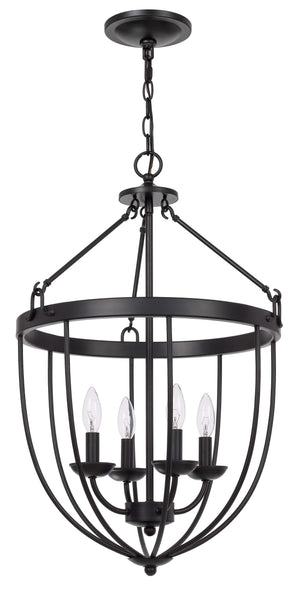 Cal Lighting 60W x 4 Grafton Metal Chandelier FX-3762-4 Matte Black FX-3762-4