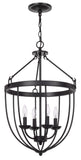 Cal Lighting 60W x 4 Grafton Metal Chandelier FX-3762-4 Matte Black FX-3762-4