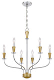 Cal Lighting 60W x 4 Weston Metal Chandelier FX-3763-6 Chrome FX-3763-6