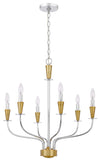 Cal Lighting 60W x 4 Weston Metal Chandelier FX-3763-6 Chrome FX-3763-6