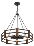 Cal Lighting 60W x 5 Provo Metal Chandelier FX-3766-5 Iron FX-3766-5