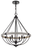 Cal Lighting 60W x 4 Somersworth Metal Chandelier FX-3770-4 Black FX-3770-4