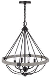 Cal Lighting 60W x 4 Somersworth Metal Chandelier FX-3770-4 Black FX-3770-4