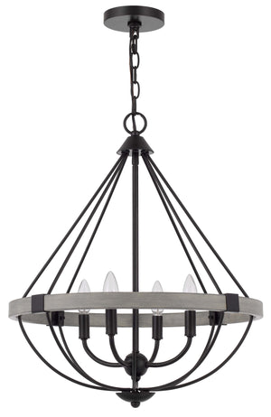 Cal Lighting 60W x 4 Somersworth Metal Chandelier FX-3770-4 Black FX-3770-4