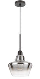 Cal Lighting 40W Brockton Glass Pendant Light FX-3771-1 Black FX-3771-1