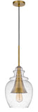 Cal Lighting Girona Glass Drop Pendant with Metal Cone Accent FX-3780-1 Antique Brass FX-3780-1