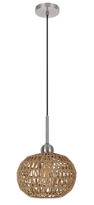 Cal Lighting 60W Medan Roped Pendant Fixture FX-3783-1 Bamboo FX-3783-1