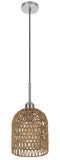 Cal Lighting 60W Depok Roped Pendant Fixture FX-3784-1 Bamboo FX-3784-1