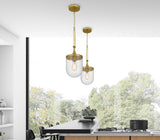 Cal Lighting 60W Ithaca Bubbled Glass Pendant Fixture FX-3785-1 Clear FX-3785-1