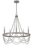 Cal Lighting 60W x 5 Anniston Beaded Metal Chandelier FX-3791-5  FX-3791-5