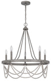 Cal Lighting 60W x 5 Anniston Beaded Metal Chandelier FX-3791-5  FX-3791-5