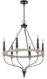 Cal Lighting 60W x 6 Grove Metal Chandelier FX-3793-6  FX-3793-6