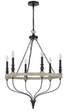 Cal Lighting 60W x 6 Grove Metal Chandelier FX-3793-6  FX-3793-6