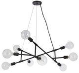 Cal Lighting 60W x 9 Massena Metal Chandelier with Edison Bulbs (Bulbs Included) FX-3800-9 Clear FX-3800-9