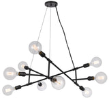 Cal Lighting 60W x 9 Massena Metal Chandelier with Edison Bulbs (Bulbs Included) FX-3800-9 Clear FX-3800-9