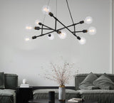 Cal Lighting 60W x 9 Massena Metal Chandelier with Edison Bulbs (Bulbs Included) FX-3800-9 Clear FX-3800-9