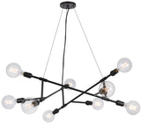 Cal Lighting 60W x 9 Massena Metal Chandelier with Edison Bulbs (Bulbs Included) FX-3800-9 Clear FX-3800-9