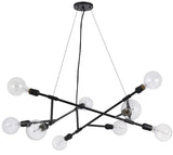 Cal Lighting 60W x 9 Massena Metal Chandelier with Edison Bulbs (Bulbs Included) FX-3800-9 Clear FX-3800-9