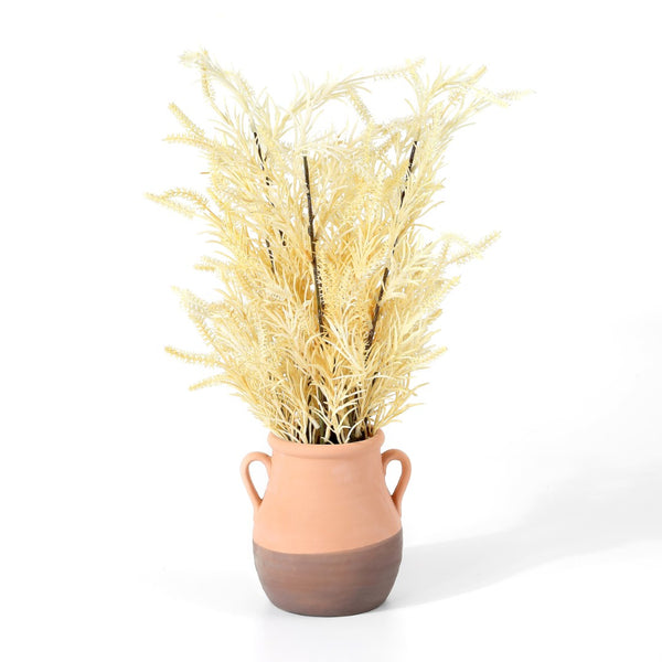 Safavieh Faux 20 Inch Potted Wheat Plant Ivory Ceramic / Plastic / Metal FXP1020A