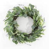 Faux 22 Inch Eucalyptus Leaf & Fennel Wreath