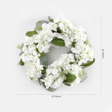 Safavieh Faux 22 Inch Hydrangea & Magnolia Wreath White / Green Vines/ Satin/ Plastic/ Metal FXP1037A