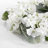 Safavieh Faux 22 Inch Hydrangea & Magnolia Wreath White / Green Vines/ Satin/ Plastic/ Metal FXP1037A