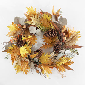 Safavieh Faux 30 Inch Oaf Leaf & Eucalyptus Wreath FXP1042A