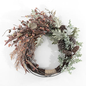 Safavieh Faux 24 Inch Berry & Eucalyptus Semi-Wreath FXP1044A