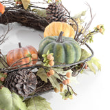 Safavieh Faux 24 Inch Oak Leak Wreath W/ Pumpkins FXP1046A