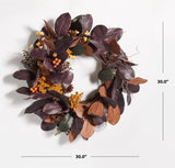 Safavieh Faux 30 Inch Magnolia Leaf & Fruit Wreath FXP1047A