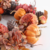 Safavieh Faux 28 Inch Peony & Pumpkin Wreath W/ Pine Cones FXP1053A