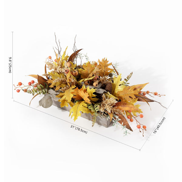 Safavieh Faux 31 Inch Oak Leaf & Eucalyptus Potted Arrangement FXP1063A