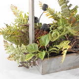 Safavieh Faux 25 Inch Lotus & Fern Wood Planter FXP1065A