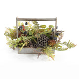 Safavieh Faux 25 Inch Lotus & Fern Wood Planter FXP1065A