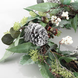 Safavieh Faux 24 Inch Eucalyptus & Berries Wreath W/ Pine Cones FXP1072A