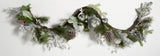 Faux 28 Inch Snowy Pine Led Garland W/ Ornaments