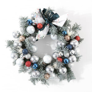 Safavieh Faux 20 Inch Pine Led Wreath W/ Ornaments FXP1086A