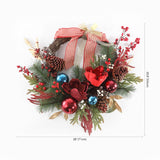 Safavieh Faux 28 Inch Magnolia Oval Wreath W/ Ornaments & Bow Multi Vines / Pinecone / Satin / Plastic / Metal FXP1089A