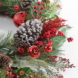 Safavieh Faux 30 Inch Myrtle Led Wreath W/ Red Bells FXP1092A