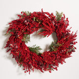 Safavieh Faux 30 Inch Red Berry & Pine Led Wreath FXP1093A