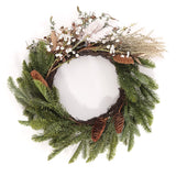 Faux 21 Inch Pine & Olive Leaf Wreath