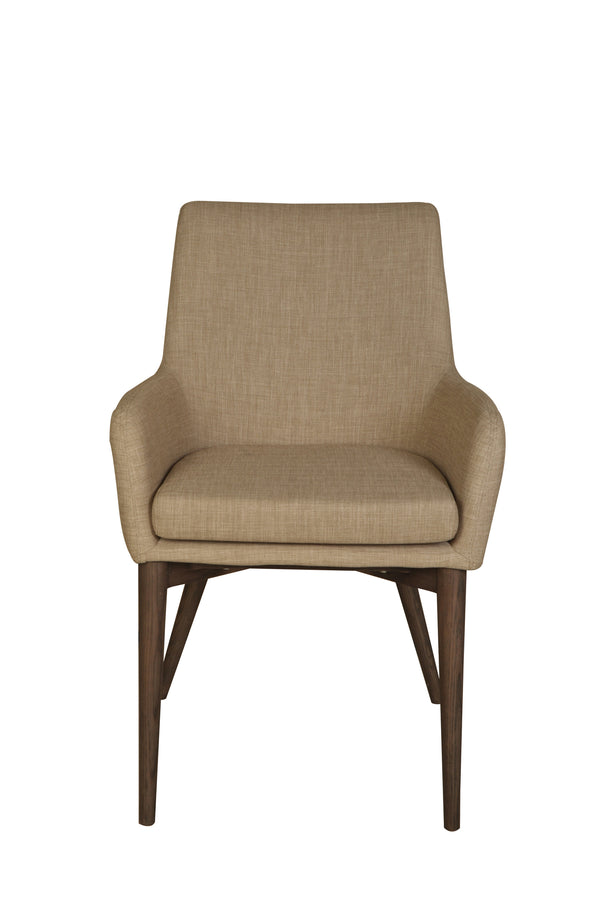 LH Imports Fritz Arm Dining Chair – Beige FZ-02B