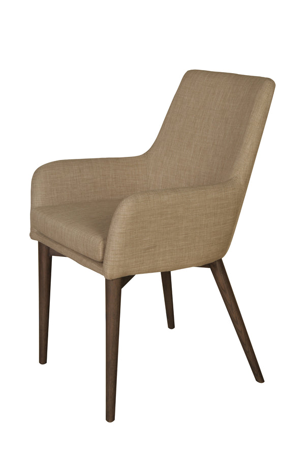 LH Imports Fritz Arm Dining Chair – Beige FZ-02B