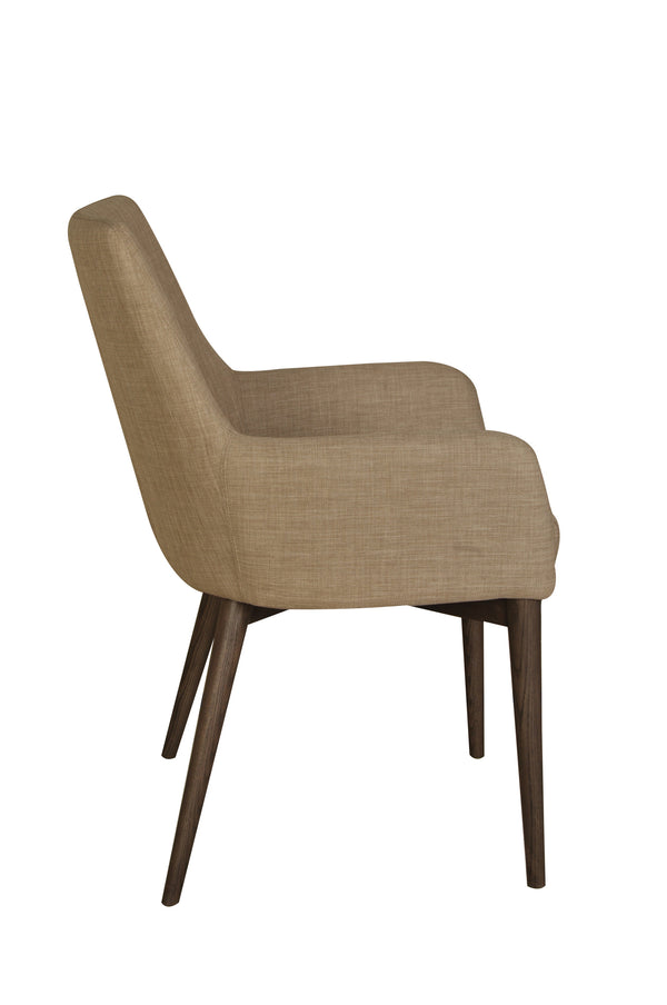 LH Imports Fritz Arm Dining Chair – Beige FZ-02B