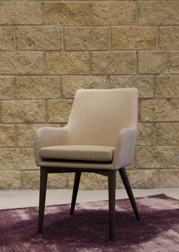 LH Imports Fritz Arm Dining Chair – Beige FZ-02B