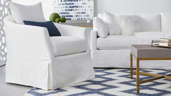 Essentials for Living Stitch & Hand - Upholstery Faye Slipcover Swivel Club Chair 6650.CRCRP