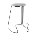 Finn Contemporary Counter Stool in Grey Steel and Charcoal Fabric by LumiSource - Set of 2