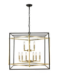 Bethel Black & Gold Chandelier in Iron