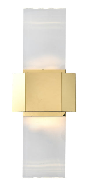 Bethel Gold LED Wall sconce in Stainless Steel & Crystal