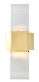 Bethel Gold LED Wall sconce in Stainless Steel & Crystal